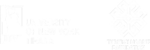 "University of New York, Tirana" logo